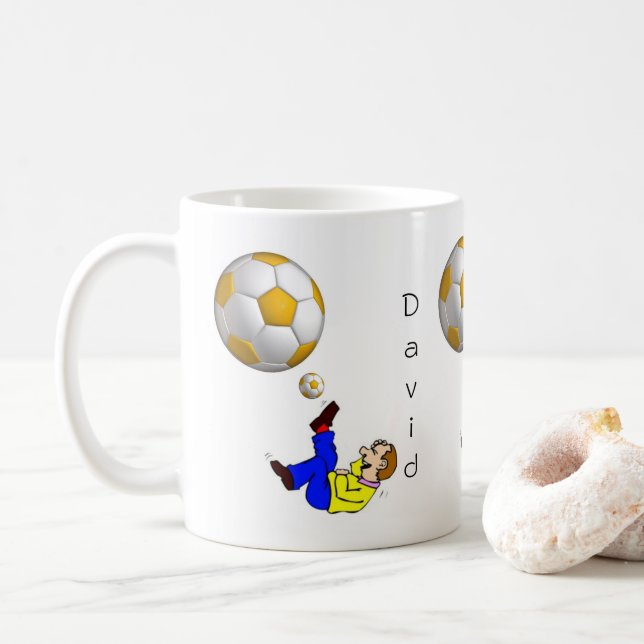 Tasse Fußball-Ball (Mit Donut)
