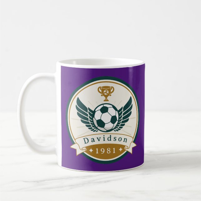 Tasse - Fußball - Personalisiert - Name hinzufügen (Links)