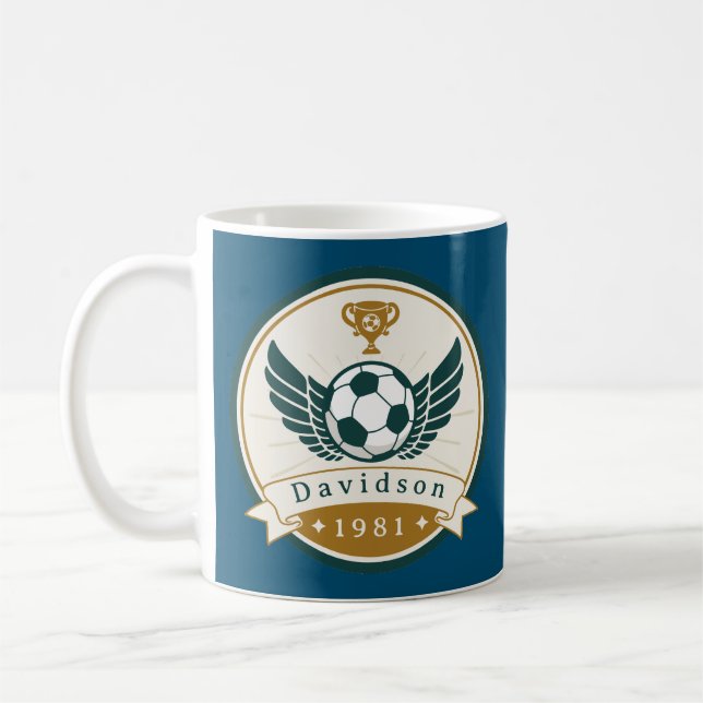 Tasse - Fußball - Personalisiert - Name hinzufügen (Links)