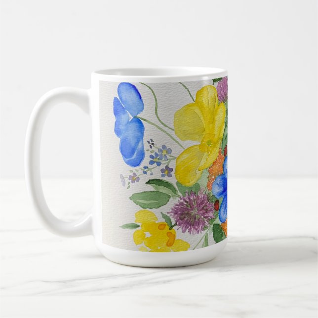 Tasse gemalte Wildblumen (Links)