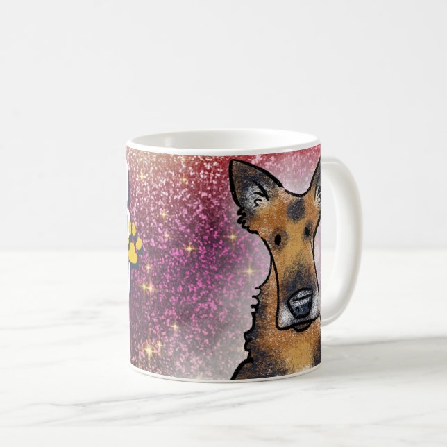 Tasse "German Shepherd Mommy & Coffee Addict" (VorderseiteRechts)