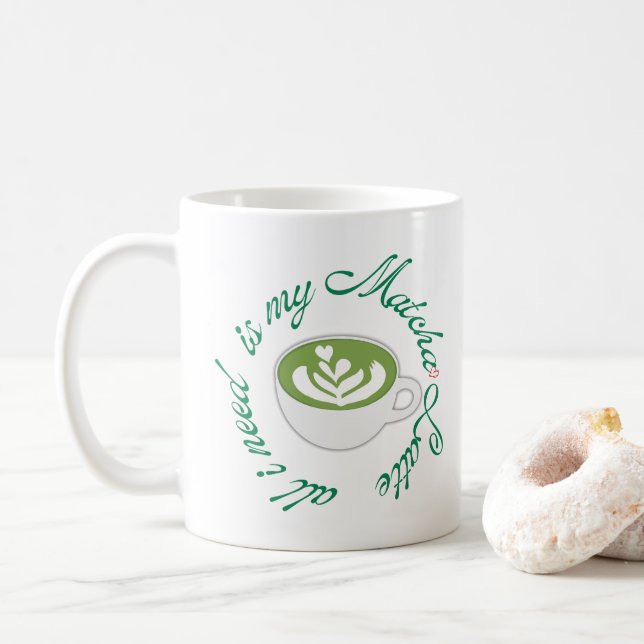Tasse-GIFT, Matcha-Liebesgeschenk , Matcha-Tasse-G Kaffeetasse (Mit Donut)