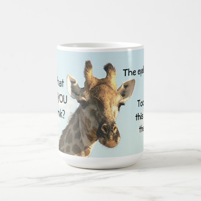 Tasse, Giraffe, "Ich bin bereit für meinen Nahen"  Kaffeetasse (Mittel)