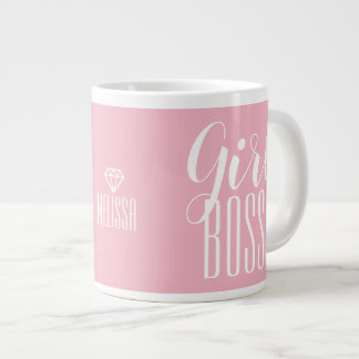 Tasse Girl Boss Personalisierter Name Diamond Pink
