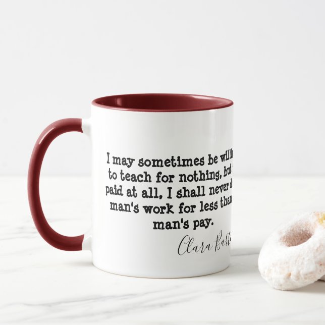 Tasse gleicher Lohn-Claras Barton (Mit Donut)