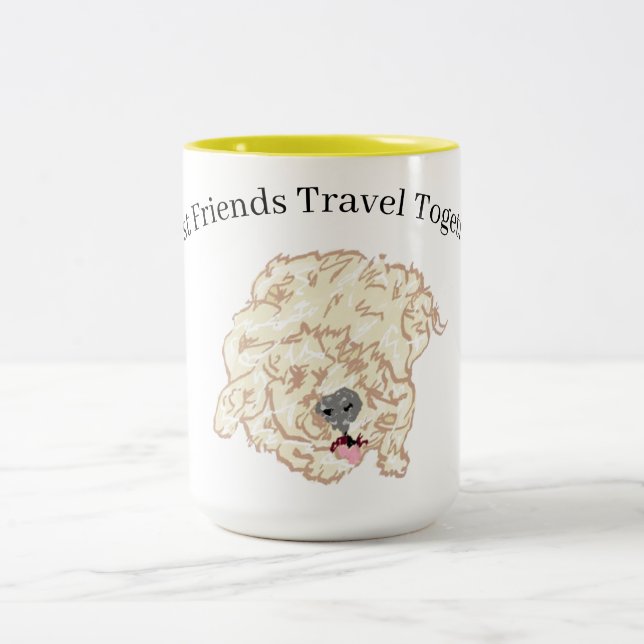 Tasse: Goldendoodle Zweifarbige Tasse (Mittel)