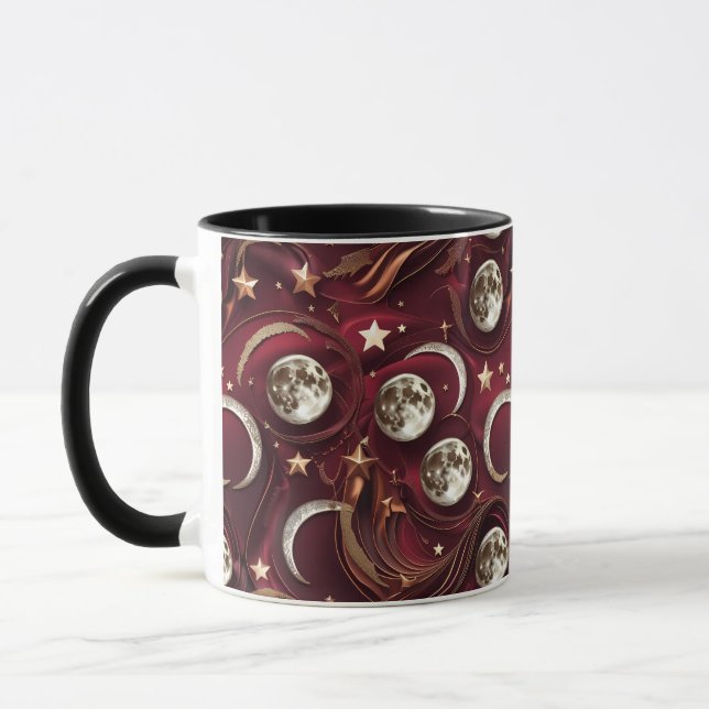 Tasse - Granatroter Himmelsmond (Links)
