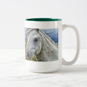 Tasse Graue/Weiße Pferde