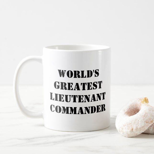 Tasse "Größter Leutnant Commander der Welt" (Mit Donut)