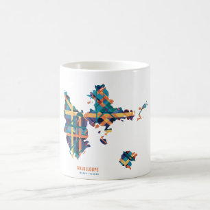Tasse Guadeloupe – Mosaikkarte der Inseln