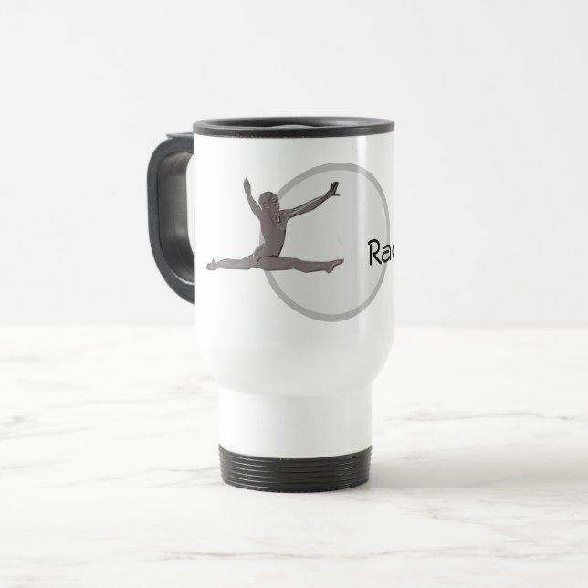 Tasse - Gymnast Silhouett mit Namen (Vorderseite Links)