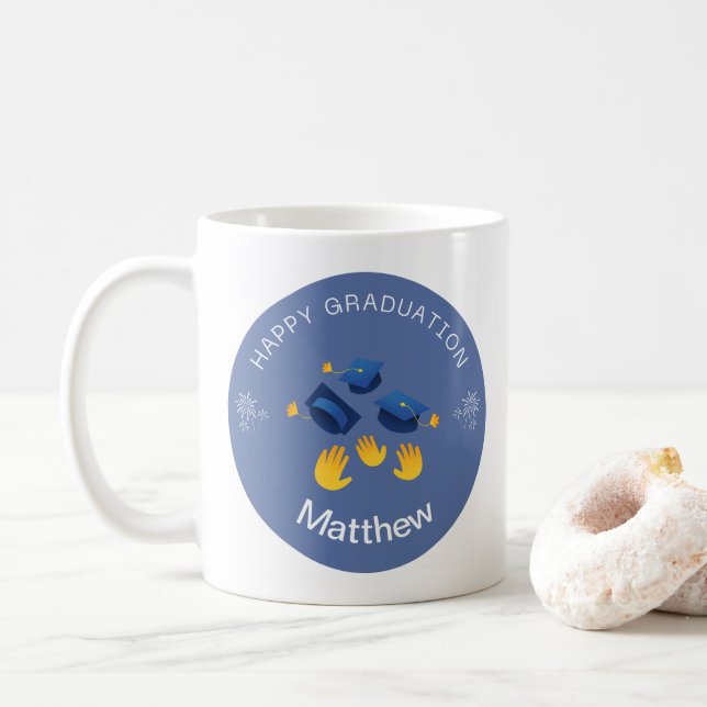 Tasse - Happy Abschluss Personalize - Name hinzufü (Mit Donut)