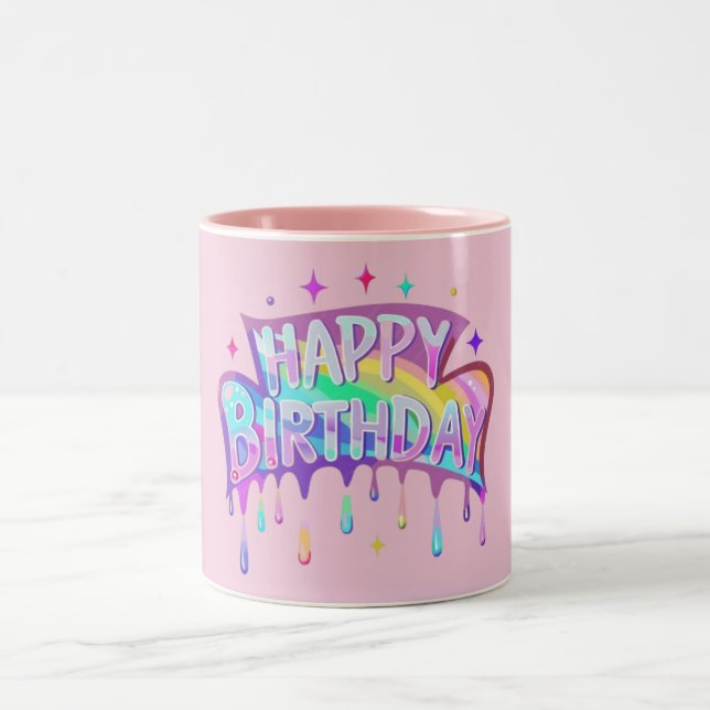 Tasse "Happy Birthday Typografy" (Mittel)