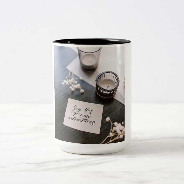 Tasse, heißer Kakao Zweifarbige Tasse (Mittel)