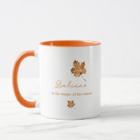Tasse Herbstlaub Magie mit angepassten Textnachric