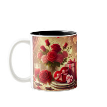 Tasse Herz und Blume