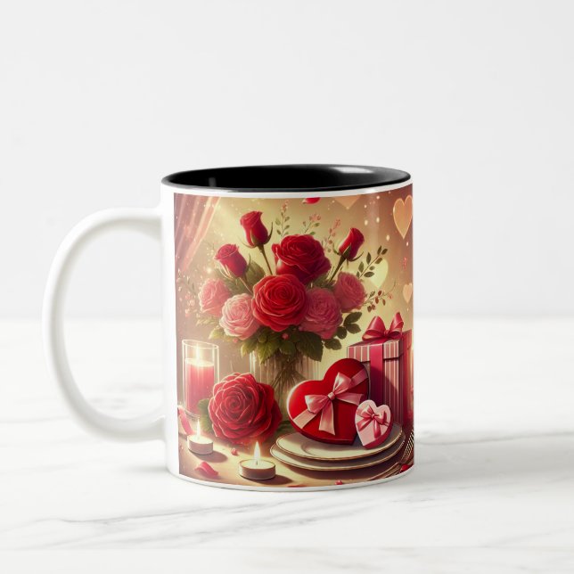 Tasse Herz und Blume (Links)