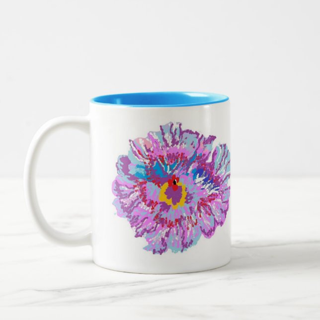 Tasse: Hibiskus Blume Zweifarbige Tasse (Links)