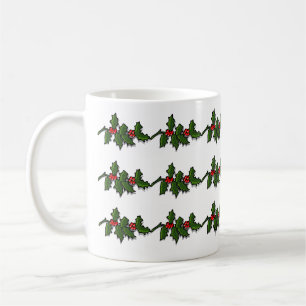 Tasse - Holly-Blätter und Berries
