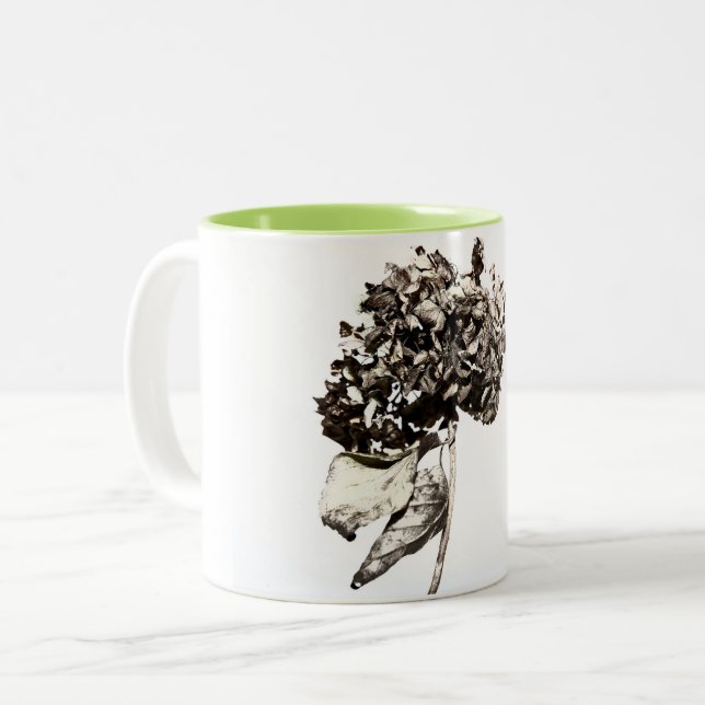 Tasse Hortensie (Vorderseite Links)