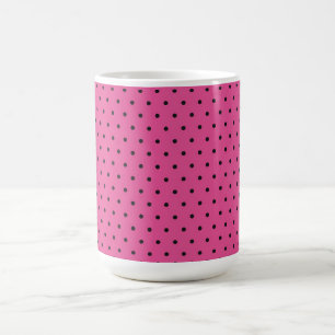 Tasse/Hot Pink & Black Polka Punkte Tasse