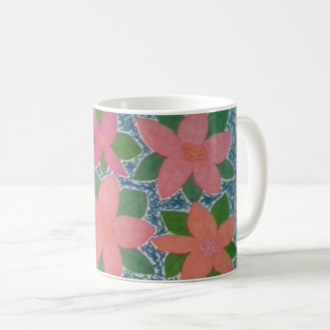 Tasse hübscher tropischer Blume (VorderseiteRechts)