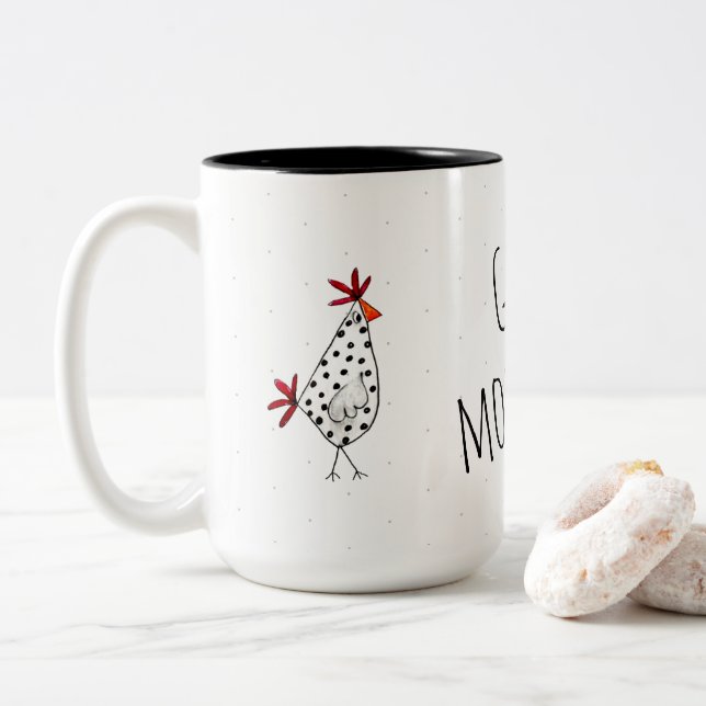 Tasse Hühner morningsgood (Mit Donut)