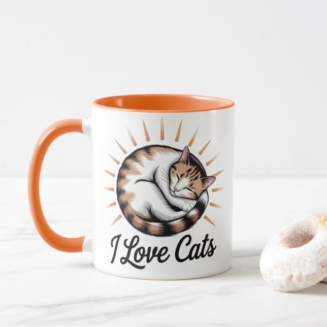 TASSE I LIEBE CATS (Mit Donut)