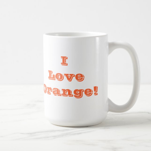 Tasse I Liebe Orange (Rechts)