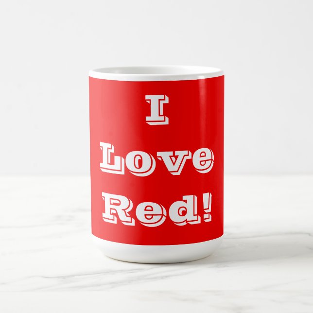 Tasse I Liebe Rot (Mittel)