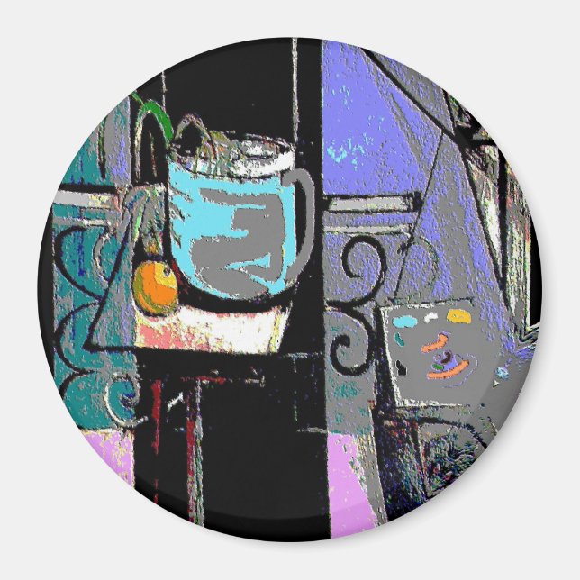 Tasse im Matisstil Magnet (Vorne)