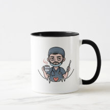 Tasse im medizinischen Stil (männliche Version)