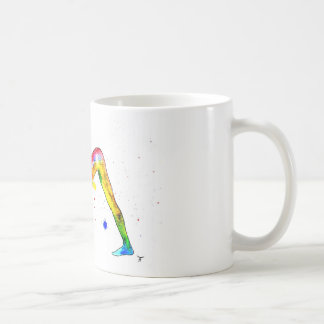 Tasse im Yoga-Aquarell-Design
