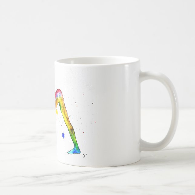Tasse im Yoga-Aquarell-Design (Rechts)