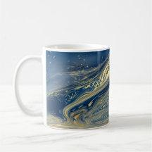 Tasse in Blau und Gold