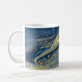 Tasse in Blau und Gold