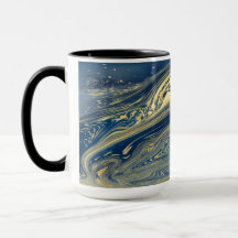 Tasse in Blau und Gold