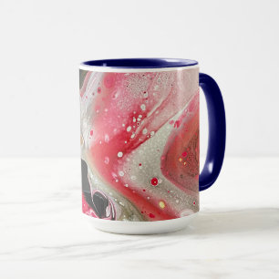 Tasse in Rosa, Schwarz und Gold
