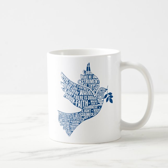 Tasse: Instrumente des Friedens (St Francis) Tasse (Rechts)