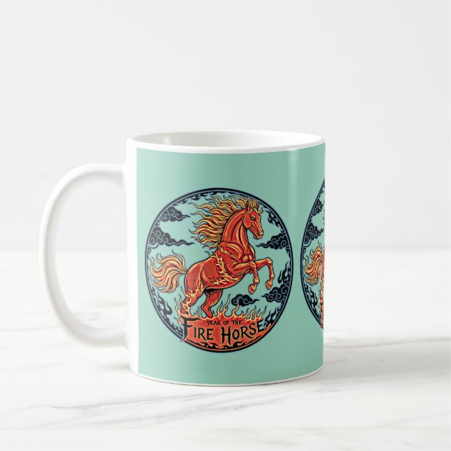 Tasse Jahr des Feuerpferdes (Links)