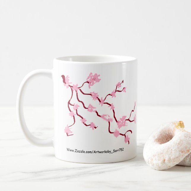 Tasse/Japanisch Rosa Kirschblossom Kaffeetasse (Mit Donut)