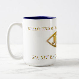 Tasse JESUS FISH BLAC INNENGOLD EMBLEM AUF WAS