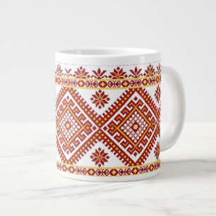 Tasse Jumbo Rotes Ukrainisches Kreuz Stickerei