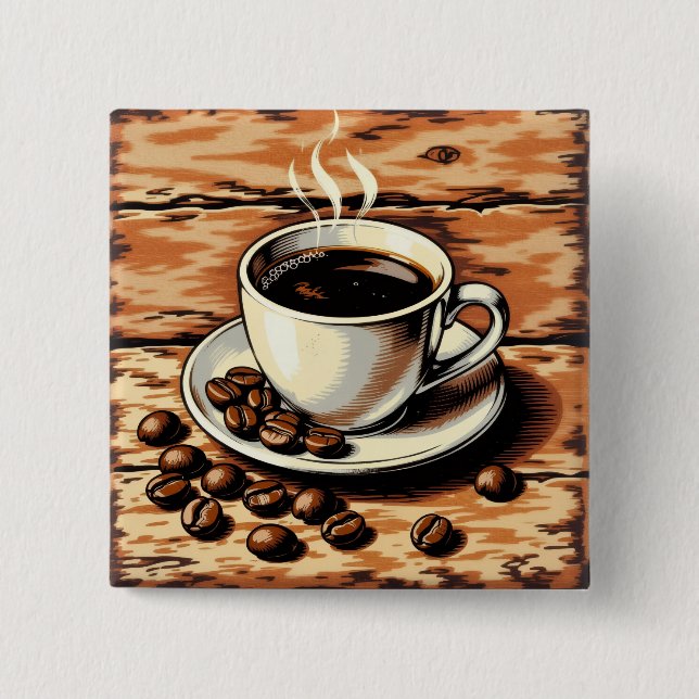 Tasse Kaffee Button (Vorderseite)