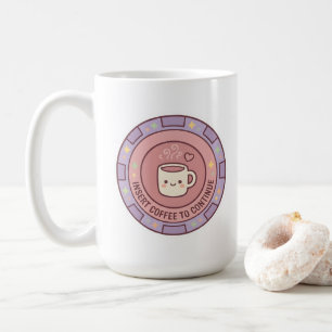 Tasse 'Kaffee einwerfen um fortzufahren Gamer'