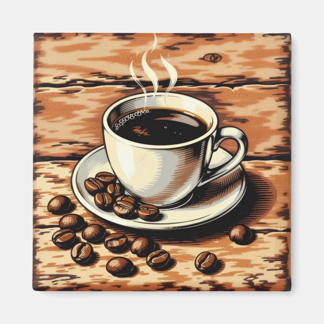 Tasse Kaffee Magnet (Vorne)