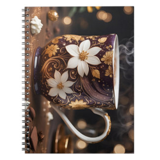 Tasse Kaffee mit Schokolade Notizblock