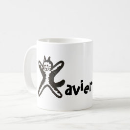 Tasse - Katzenbrief X mit Name