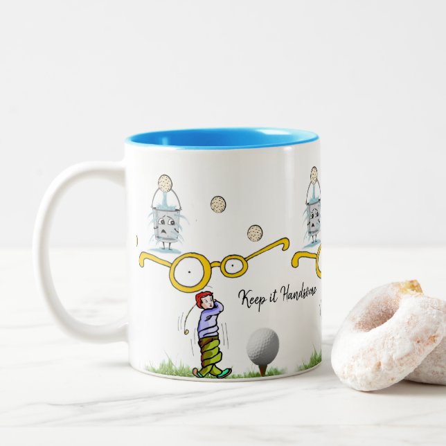 Tasse Keep it Handsome Golfer (Mit Donut)