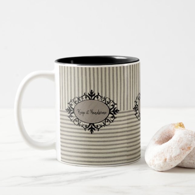 Tasse Keep it Handsome Streifen (Mit Donut)